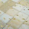 Tapis en cuirs recyclés blanc et doré 160x230