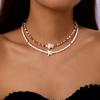 Bohemian Doppelperlen Seestern Schildkröte Anhänger Halskette für Frauen Bunte Samenperlen Schlüsselbein Kette Choker Strandparty Schmuck