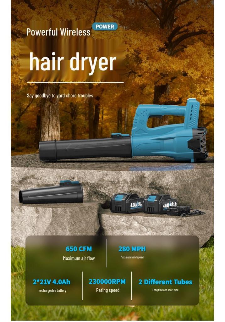 Industrial-Grade Powerful Electric Snow and Leaf Blower with Turbine Fan