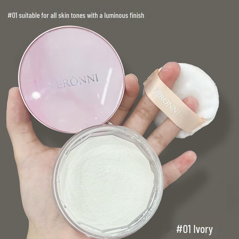 VERONNI Long-lasting Setting Powder: Oil Control, No Smudge, Waterproof, Sweatproof, Suitable for Dry/Oily Skin.
