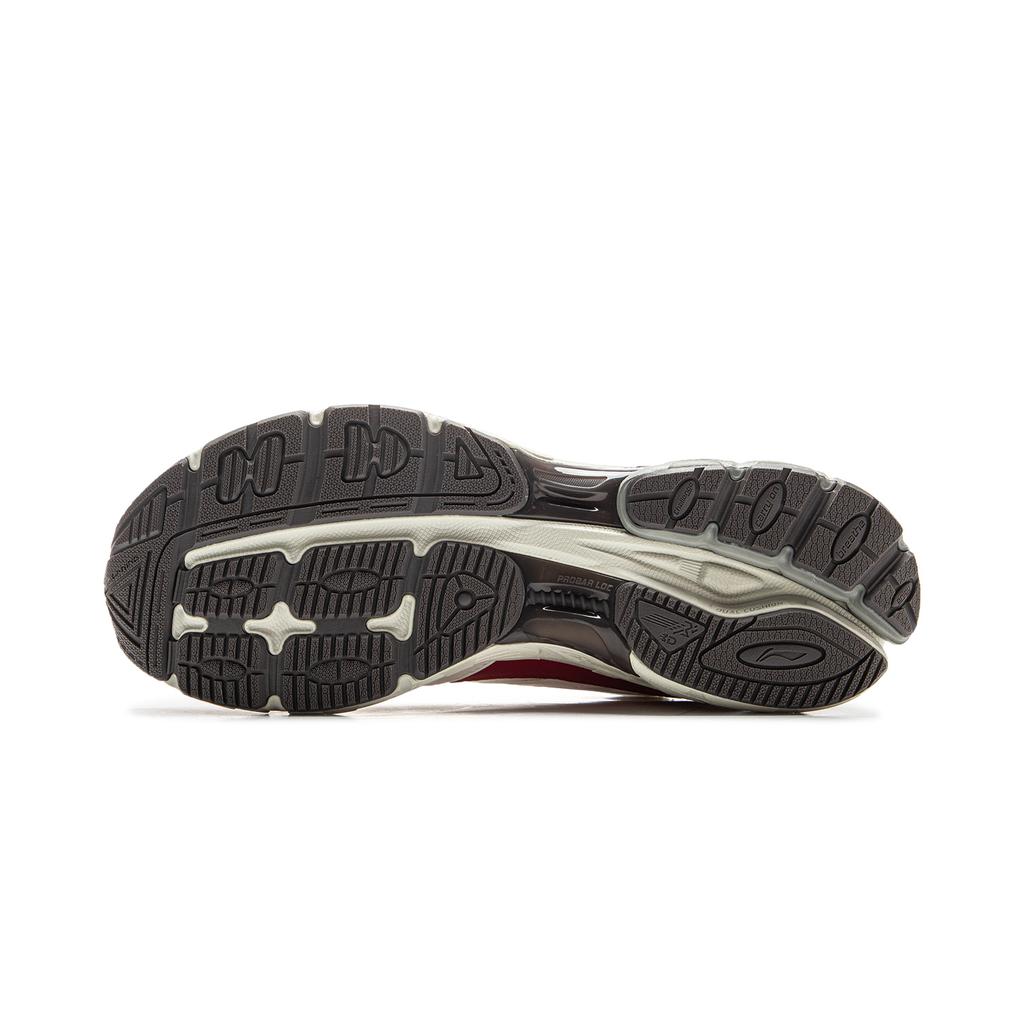 Li Ning Puyue 2.0 V2 Cushioning Slip Resistant Abrasion Resistant Low top Casual Running Shoes Men's Silver Red ARXV001-6