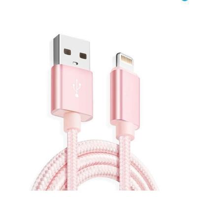 Set mit 10 robusten Ladekabeln 1 Meter Ladegerät für iPhone SE 2020 4,7" Farbe Rosa - Marke Yuan Yuan