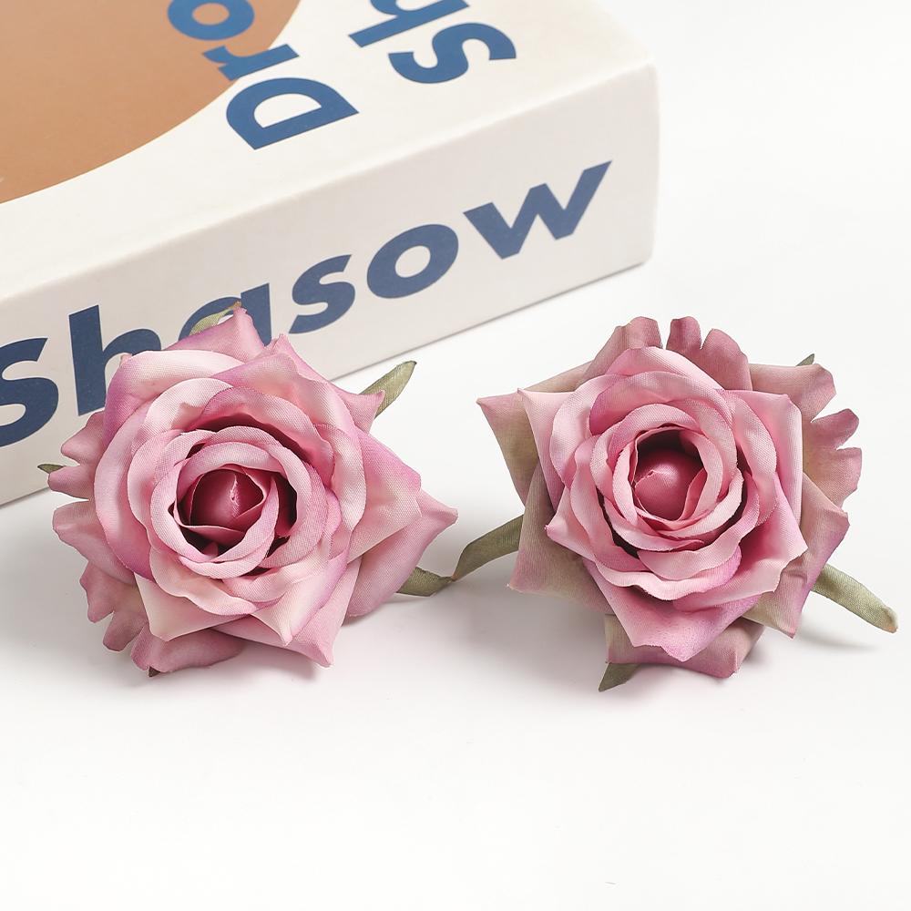 10/20Pcs Artificial Rose Flowers 6.5CM Silk Fake Flowers for Home Room Decor Party Garden Wedding Decoration DIY Gifts Accessory