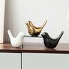 Keramisk Abstrakt Fågelfigur Modern Svart Vit Gyllene Fågelstaty Skulptur Hem Kontor Vardagsrum Bordsdekoration Prydnad