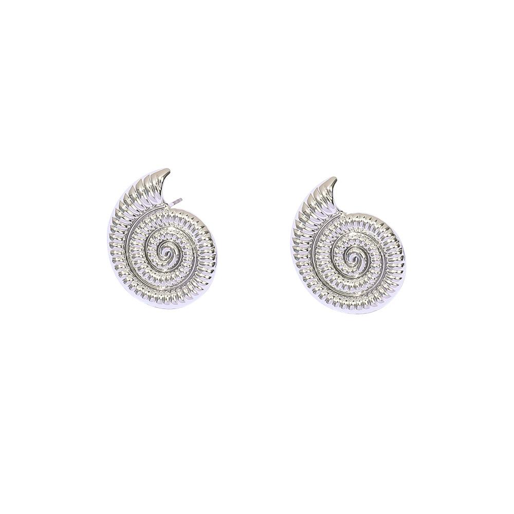 Gold-plated vacation wind stud earrings, European and American fashion water drop texture earrings, personalized starfish shell ear jewelry set