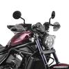 ZETA RACING Sonic Handguard PC M6 Bar End Lever Forged Stainless Steel for Rebel Kit, Smoke, Type, Mount, Windproof, Coldproof, Rainproof, Guard,