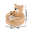 Warm Pet Nest Teddy Bear Dog Bed Cozy Fluffy Plush Cat Sofa Bed Non-Slip Detachable Warm Cuddle Bed for Cats Dogs