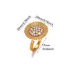 New Zircon Flower Blossom Rings For Women Gold Color Luxury Flowers Rhinestone Anillos Geometry Chic Bague Jewelry Wedding Gift