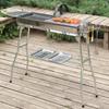 Large Portable Stainless Steel Charcoal BBQ Grill for Outdoor Picnics and Home Use