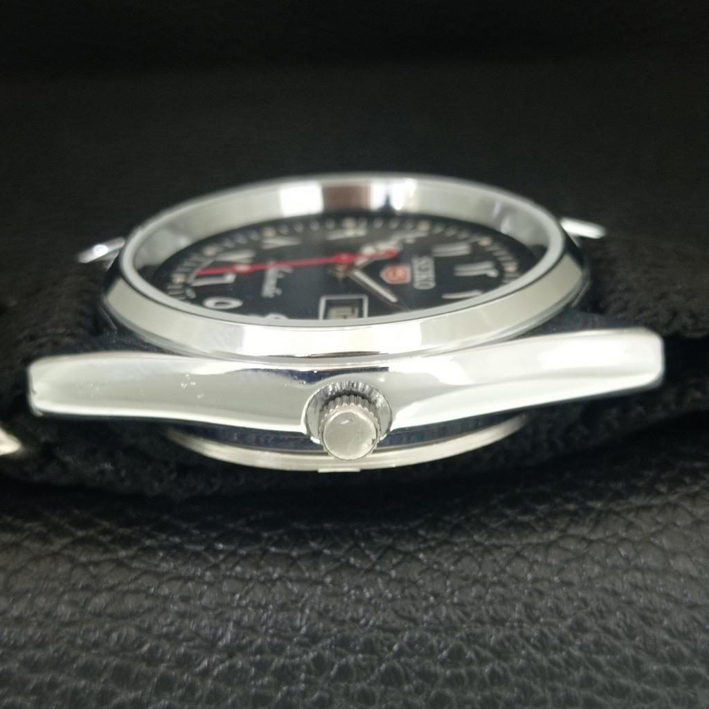 VINTAGE SEIKO 5 AUTOMATIC 6309A JAPAN MENS REFURBISHED BLACK WATCH a442429-1