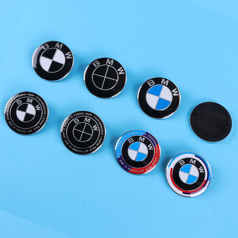 2Pcs 74mm 82mm Car Front Hood Emblem Bonnet Logo Rear Trunk Badge For BMW M E90 E46 F10 F30 E39 E36 E46 F20 G20 G30 X1 X2 X3 X5