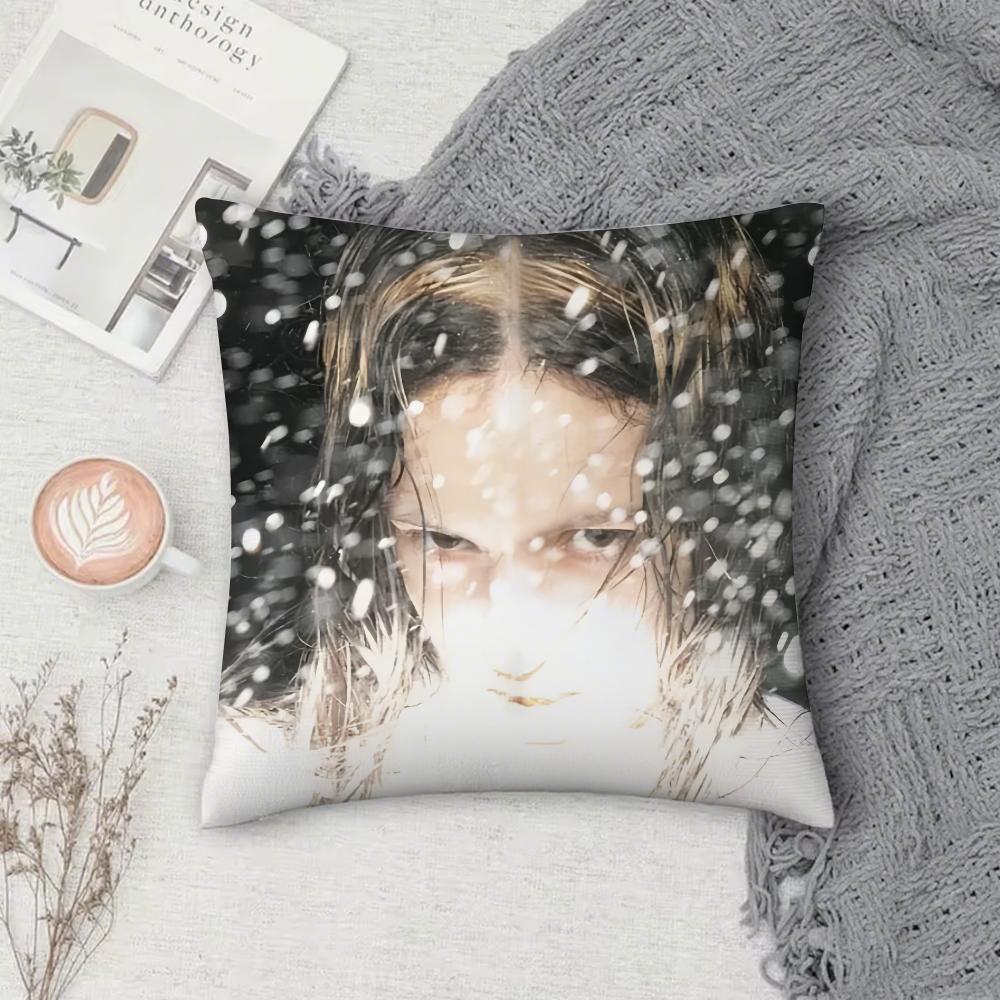 Singer R-Rosalia Lux Pillow Case Square Double-Sided Printing Short Plush Sofa Cushion Cover Bedroom Bedside Pillow