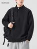 Mu Yuan Men's 2025 Fall/Winter Half-Zip Stand Collar Japanese Casual Knit Sweater
