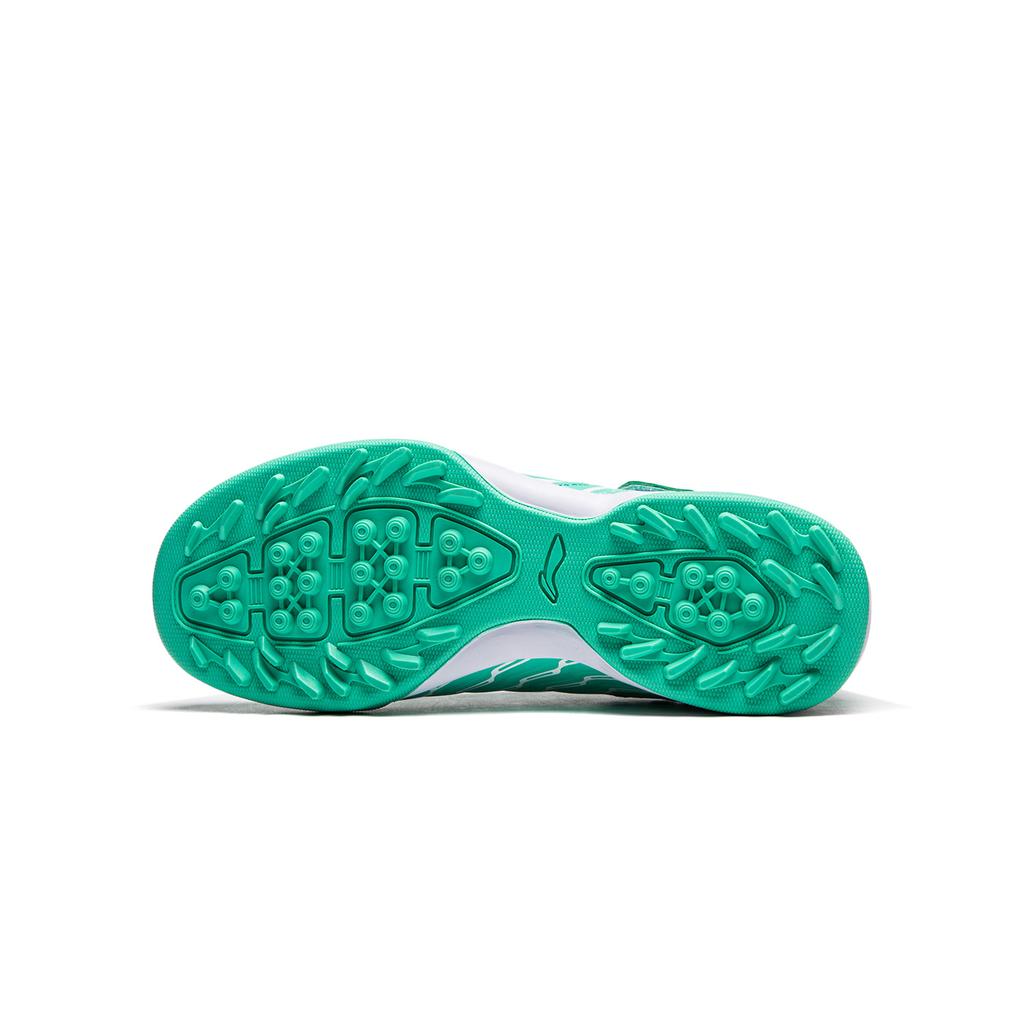 Li Ning Kids Logo Print Stitching Low Top Soccer Shoes Kids Soccer Shoes Parrot-Green YKGU018-5