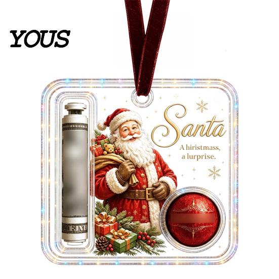 Buntes Hängendes Geldornament Weihnachts-Bargeldgeschenk-Ornament, Acryl-Feiertagshalter für Bargeld, Lustiger Weihnachtsmann Einzigartiges Familien-Schneemann-Engel-Elch Weihnachten