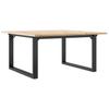 Coffee Table O Shaped Frame 80 x 80 x 45 cm Solid Pine Wood and Steel