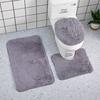 3-teiliges Badezimmermatten-Set für Badezimmer, Seide, Batikmuster, weicher, rutschfester Teppich, Duschteppiche, Toilettendeckelbezug, Fußmatten für den Flur