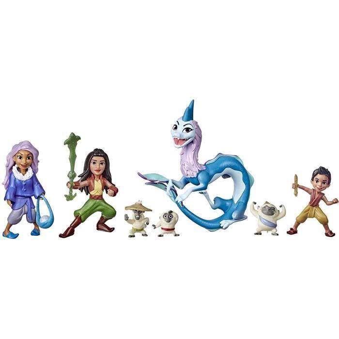 DISNEY - RAYA Et Le Dernier Dragon - Pack 7 Mini Figurines Histoire De Kumandra - Raya - Sisu - Ongis - Boun Et Sisu