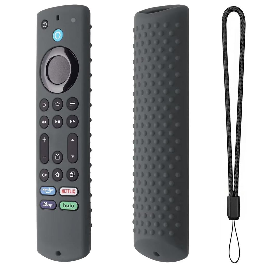 New Silicone Cover for Amazon Fire TV Stick 4K Max 2023 Streaming Device Soft Remote Case with Lanyard Anti-fall Protective Case