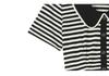Plus Size Striped Patchwork Faux Two-Piece Slimming Short-Sleeve Summer Dress - Chic & Fashionable New Arrival