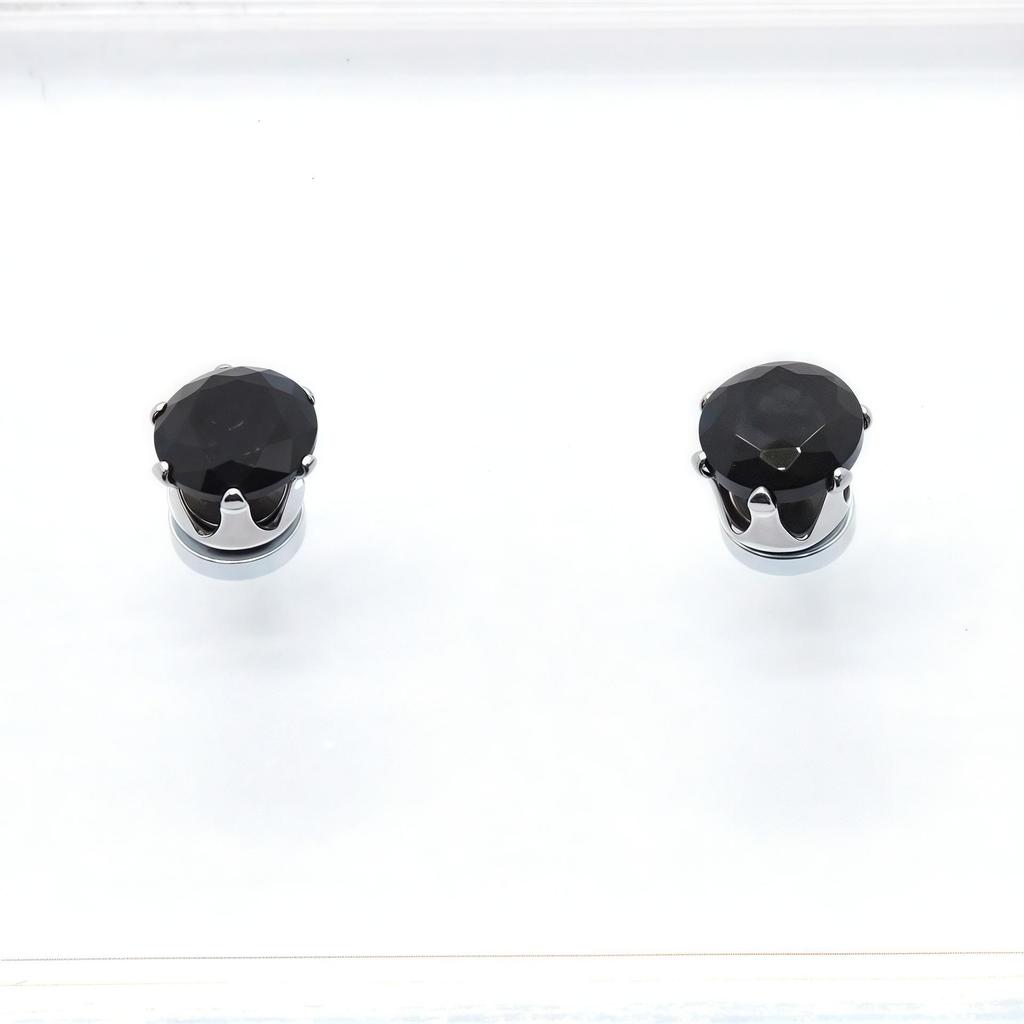 Stainless Steel Zirconia Magnetic Ear Clip - No Piercing Needed, Sparkly Hole-Free Stud for Girls