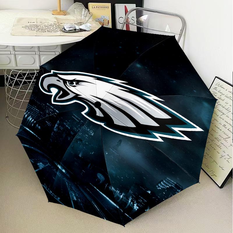 Philadelphia Eagles Night Game Umbrella Folding Umbrella, Automatic Umbrella 8-Frame for Travel, Camping Use Gift for Halloween Christmas