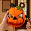 Horror Costume Party Accessory Halloween Pumpkin Face Mask, Scary Lantern Non-fading Mask Breathable Props for Secret Room Games Prop
