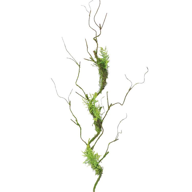 Artificial Rattan Vine Wall Hanging with Moss for Indoor Decoration