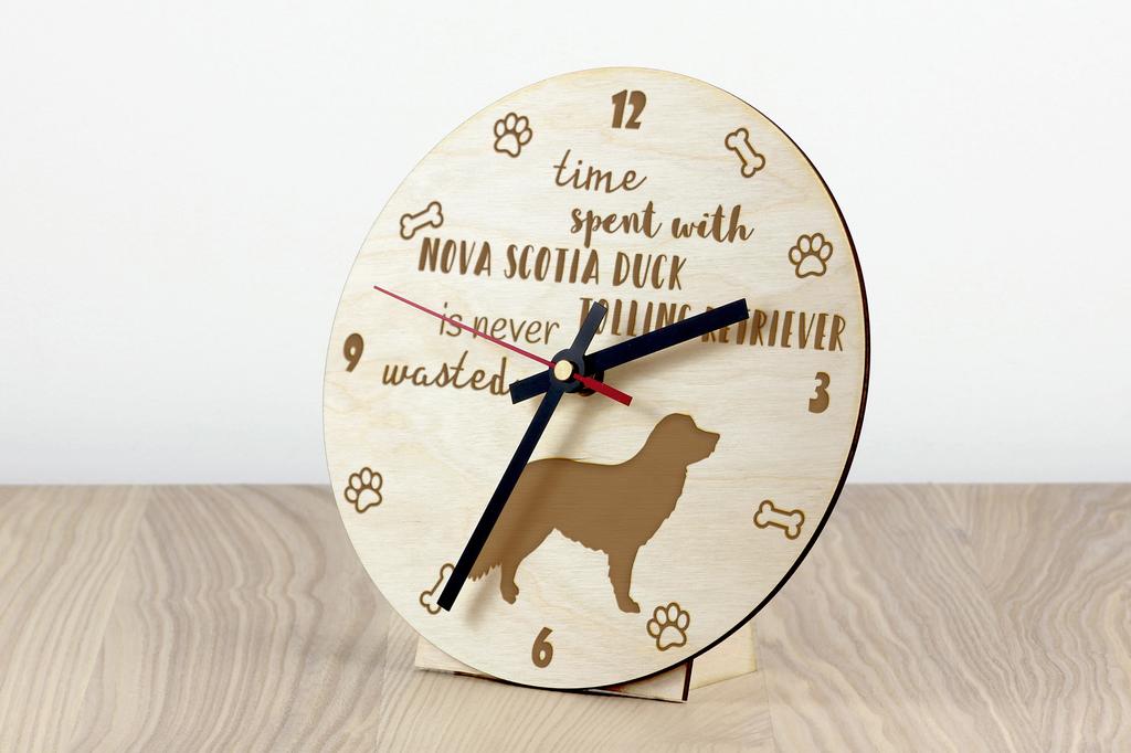 Nova Scotia Duck Tolling Retriever, Yarmouth Toller - clock with dog, wooden clock with engraving, personalised clock by Art-Dog
