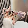 Reading Eyewear Blue Ladies Blocking Premium Goggle Luxury Presbyopic Cat's Spectacle Gradient Blocking Screen Eye Stylish Tinted Color Feline