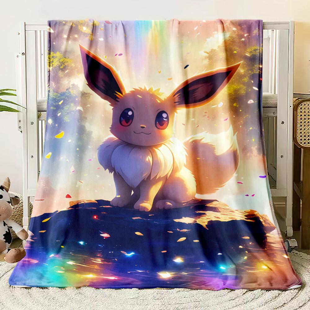 Pok É Mon Motiv Bedruckte Flanelldecke für Schlafzimmer, Wohnzimmer, Sofadecken, Büros, Mittagspausen, Picknicks,