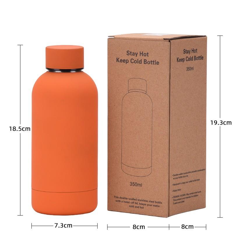 350ml Double Wall Stainless Steel Vacuum Insulated Travel Mug Mini Water Bottle Office Gym Car