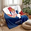 Serbien bedruckte Flanelldecke Hautfreundlich Warm Dekorativer Überwurf für Innen Couch Bett Tägliche Nutzung