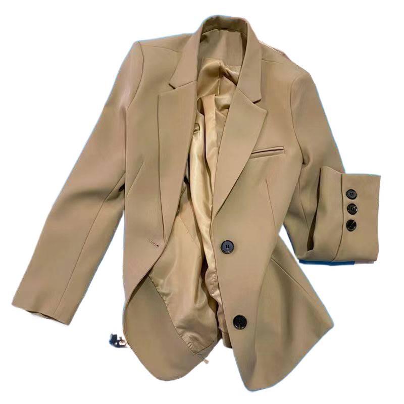 Women's Petite Korean Style Suit Jacket - Spring/Autumn Fashion, Casual High-End