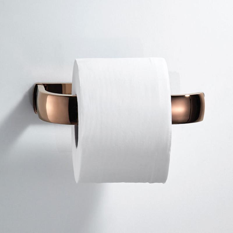 Rose Gold Paper Towel Holder Bathroom Accessories Wall Mounting Type Toilet Paper Holder