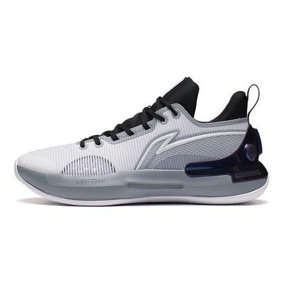 Scarpe da basket Li Ning Yu Shuai Retro Resistenti Traspiranti a Caviglia Bassa Sneakers Uomo Bianco Grigio ABPS031-6