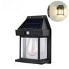 LED Outdoor Solar Wall Light Tungsten Filament Garden Lamp with Motion Sensor Night Lamp 3 Modes Solar Light for Courtyard Fence