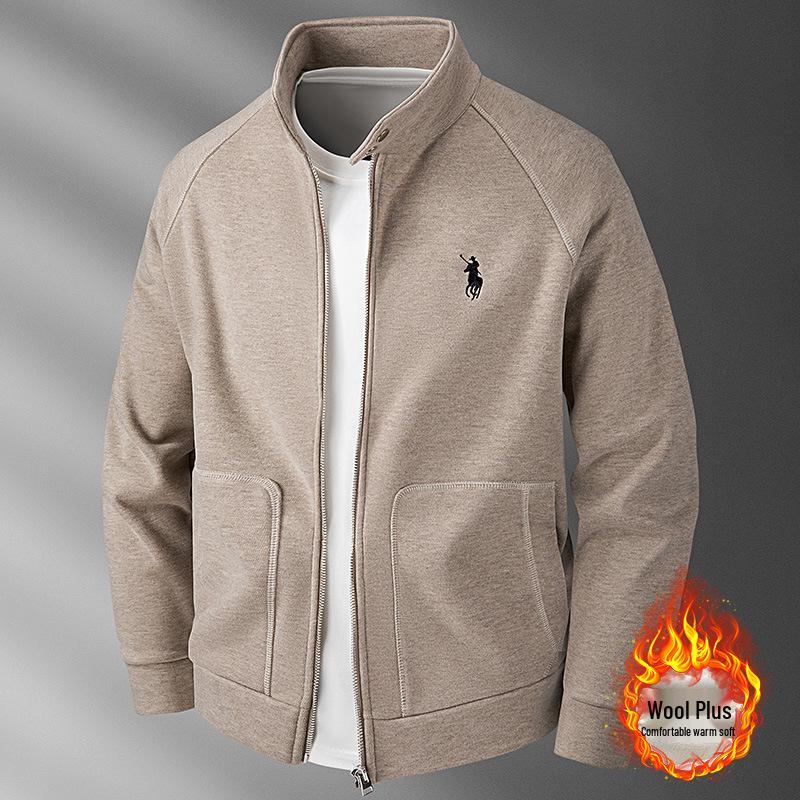 Men s High-End Wool Blend Stand Collar Winter Jacket M