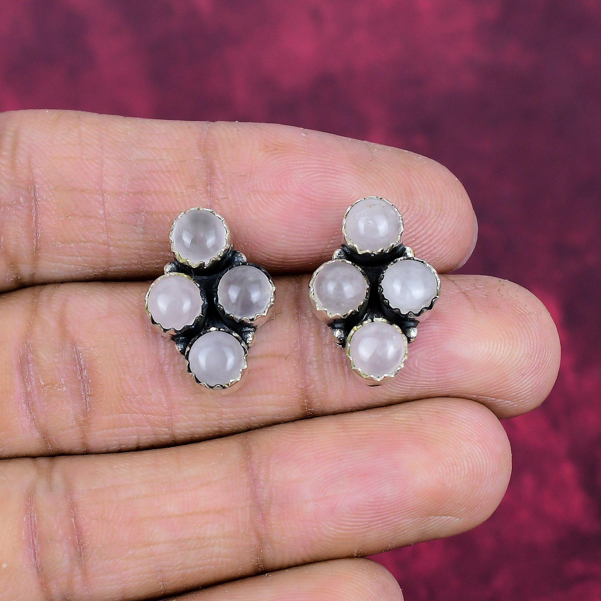 

Украшения из розового кварца, Серьги из стерлингового серебра 925 пробы, Ювелирные изделия с драгоценными камнями ручной работы, Подарки для жены, Совершенно новые серьги 2.63 Inches