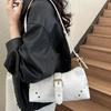 New Designer Buckle Armpit Bag Vintage Y2k Rivet Shoulder Bag Gothic Pu Leather Spicy Girl Hobo Handbag For Women