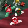 Xmas Headwear Christmas Plush Hair Clip Hairpin Shark Clip Santa Claus Grab Clip Christmas Tree Cartoon Snowflake Hair Claw