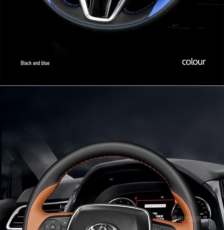 Custom Hand-Stitched Steering Wheel Cover for Toyota Camry, Corolla, RAV4, and Wildlander