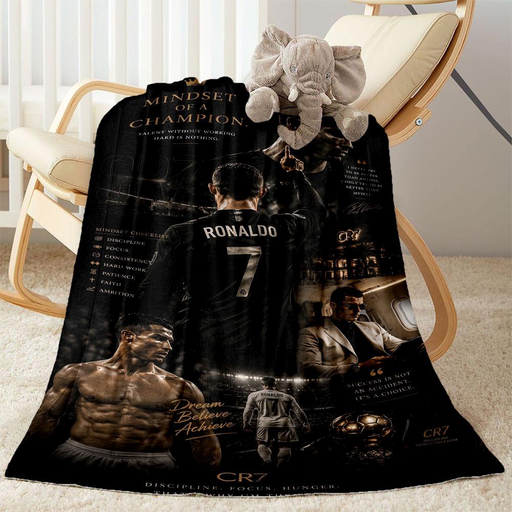 Ronaldo's Soccer Legacy Blanket Soft & Cozy Suitable for Sofa Bed Bedding Four Seasons Universal Warmthful Decor