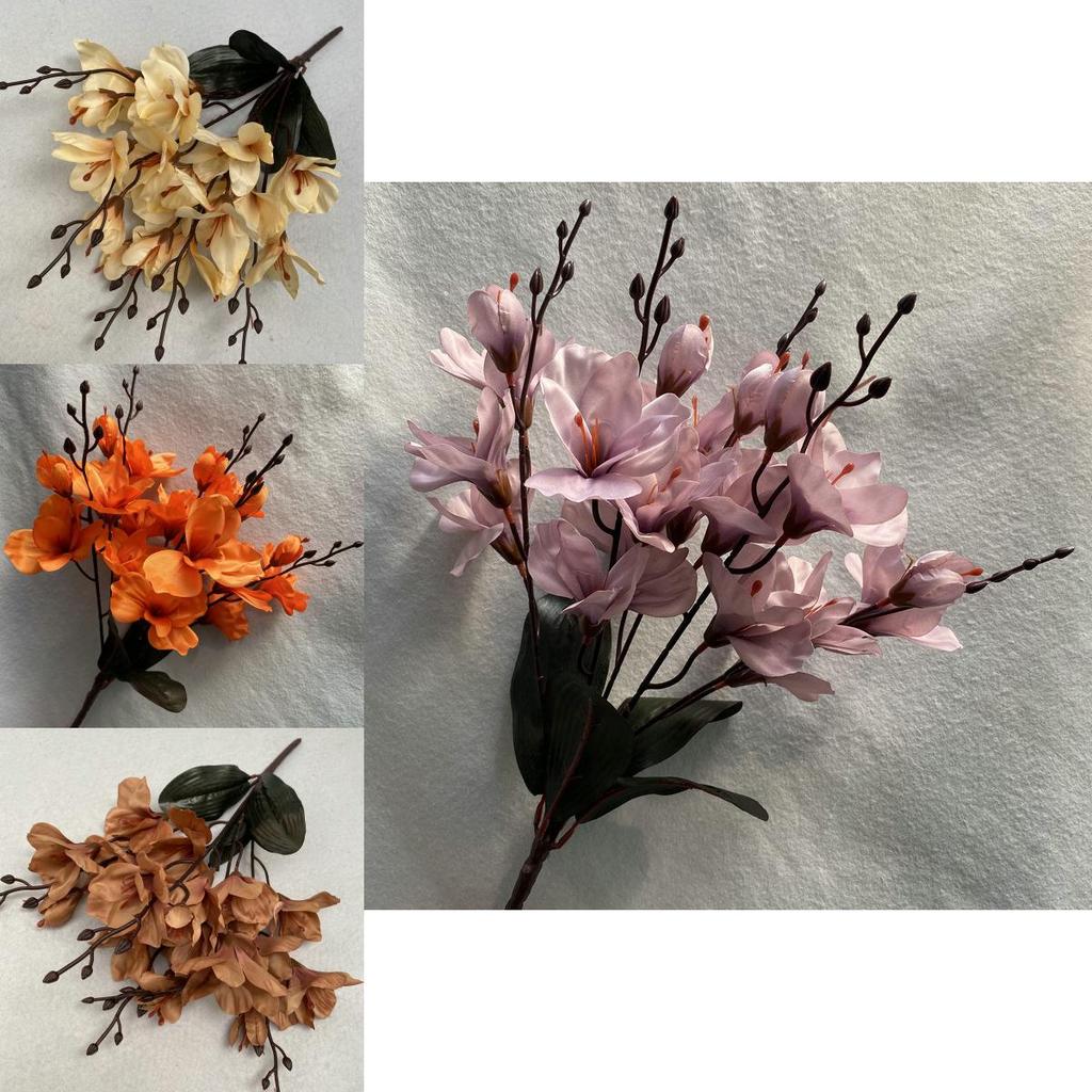 High Simulation Magnolia Flower Bouquet For Wedding Decor And Home Styling