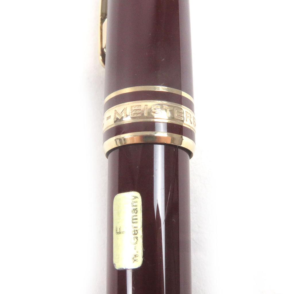 Great MONTBLANC Ballpoint Pen Set of Two Fountain Pens Bordeaux Gold 14K Mens Used