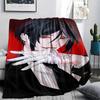 1PC Black Butler Print Flannel Blanket, High quality All Seasons, Home Decor, Warmth and Comfort, Perfect for Christmas Gifts