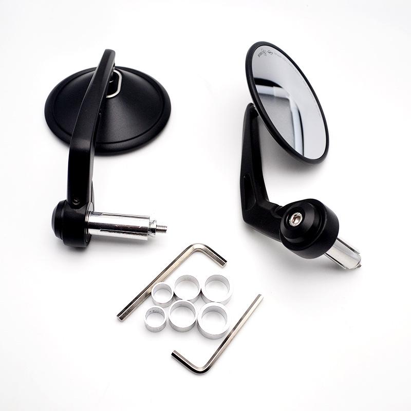 Retro Aluminum Alloy Motorcycle Rearview Mirror - Universal 22mm Handlebar, Round Design, High Quality