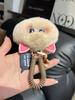 Real Rex Rabbit Fur Keychain Cute Cat Plush Ball Women Bag Ornaments Car Keyring Pendant Metal Trinkets Toy Girl Birthday Gift