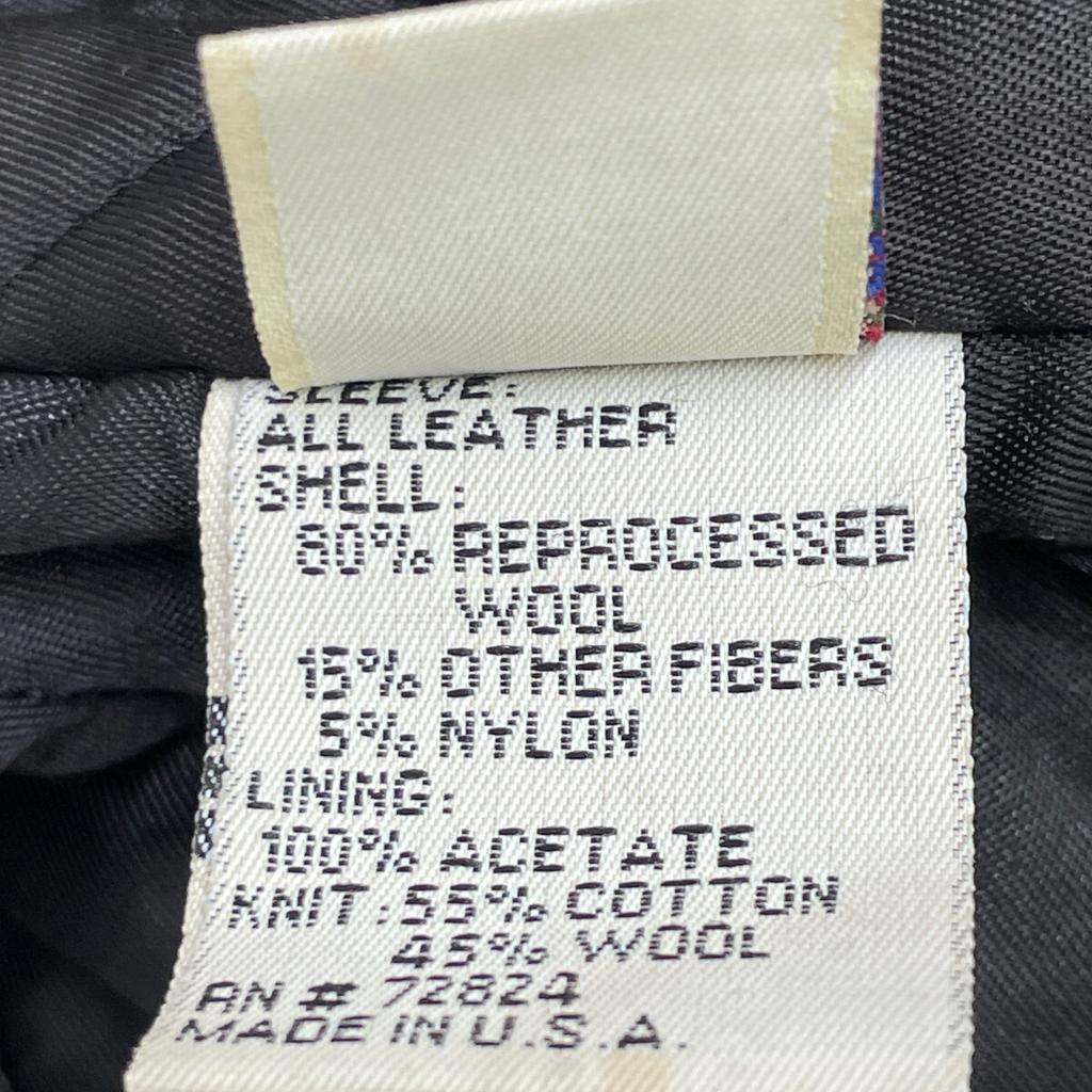 Golden Bear 80S USA Made Black Wool Quilted Stadium Jacket Jacket M blackUsed