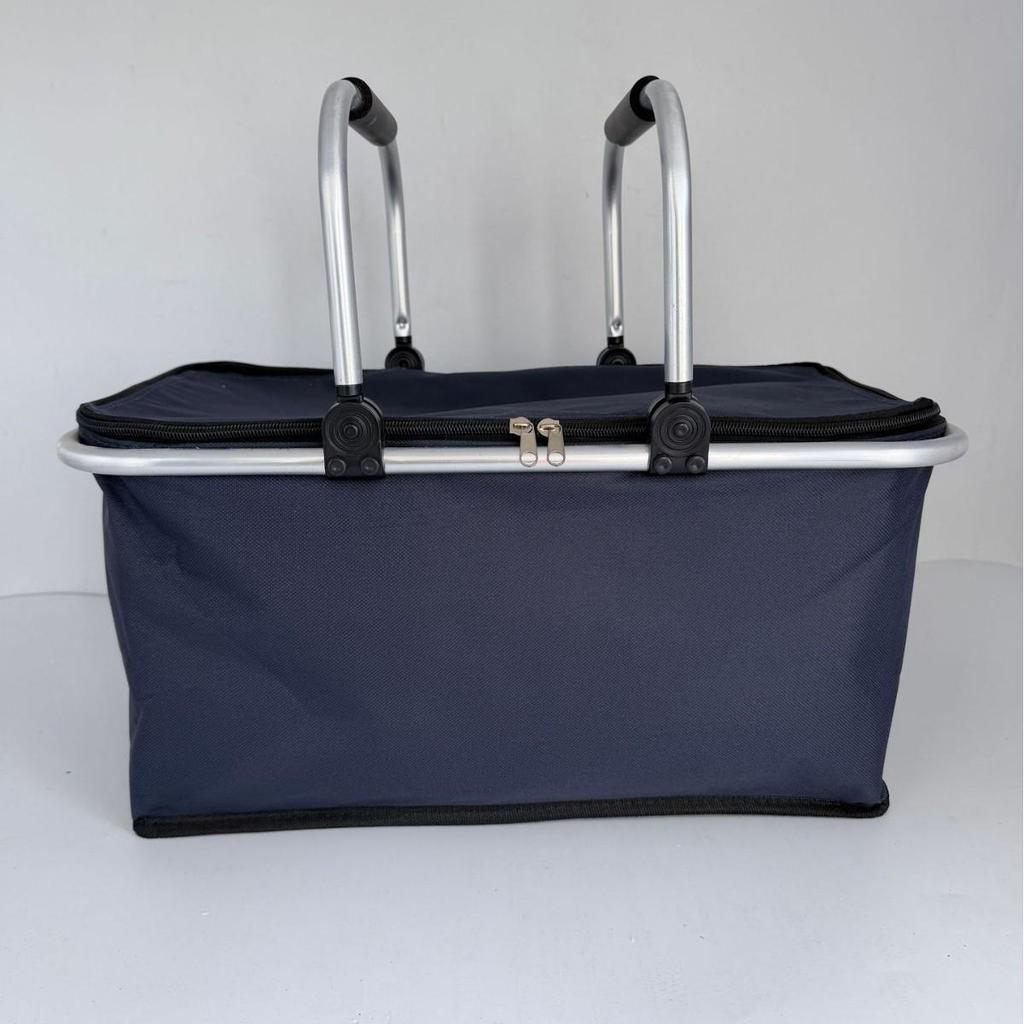 Portable Foldable Insulated Picnic Cooler Bag with Aluminum Foil Thermal Insulation for Camping and Outdoor Use